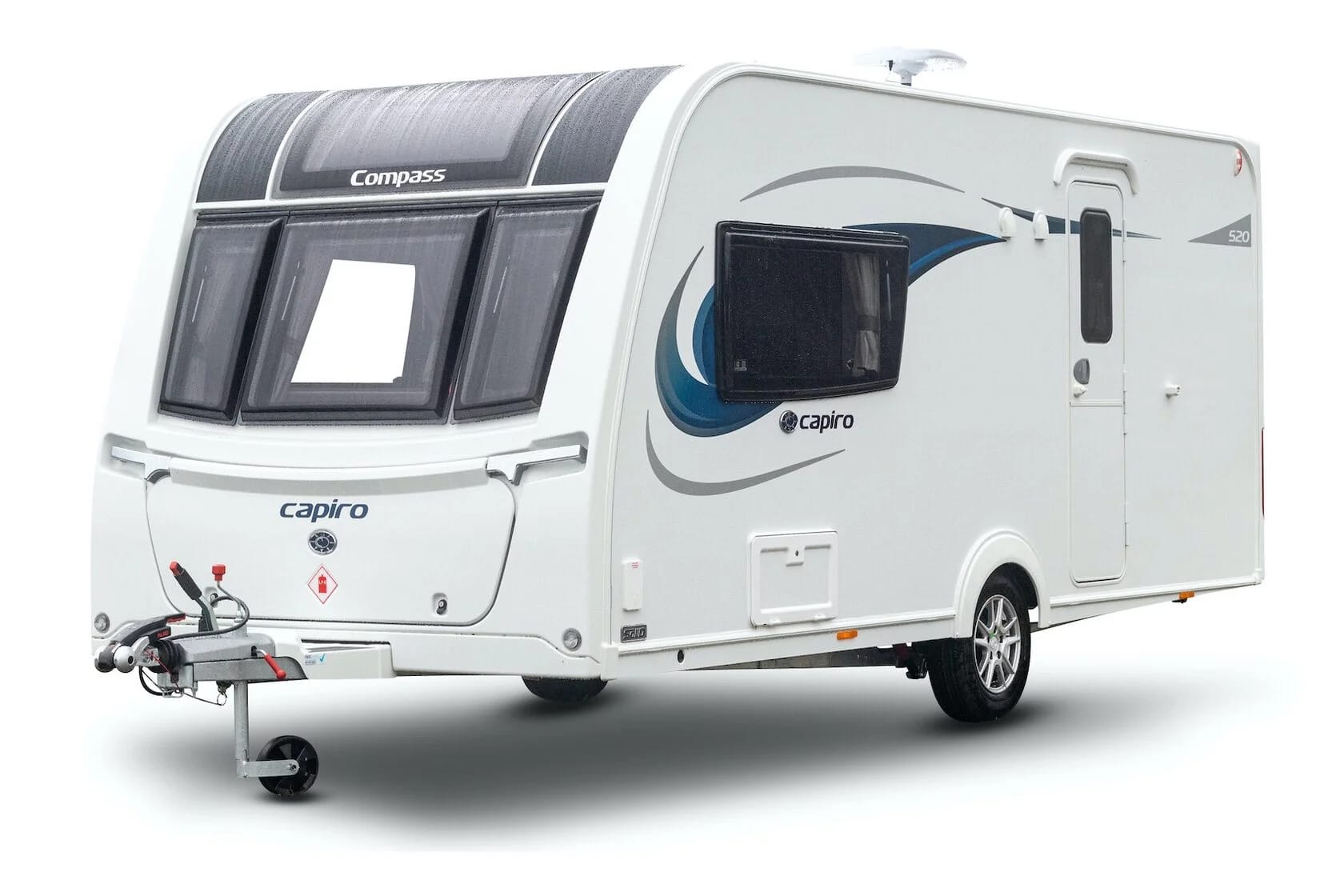Touring caravan prepared for mobile caravan servicing by AIVA Habitation